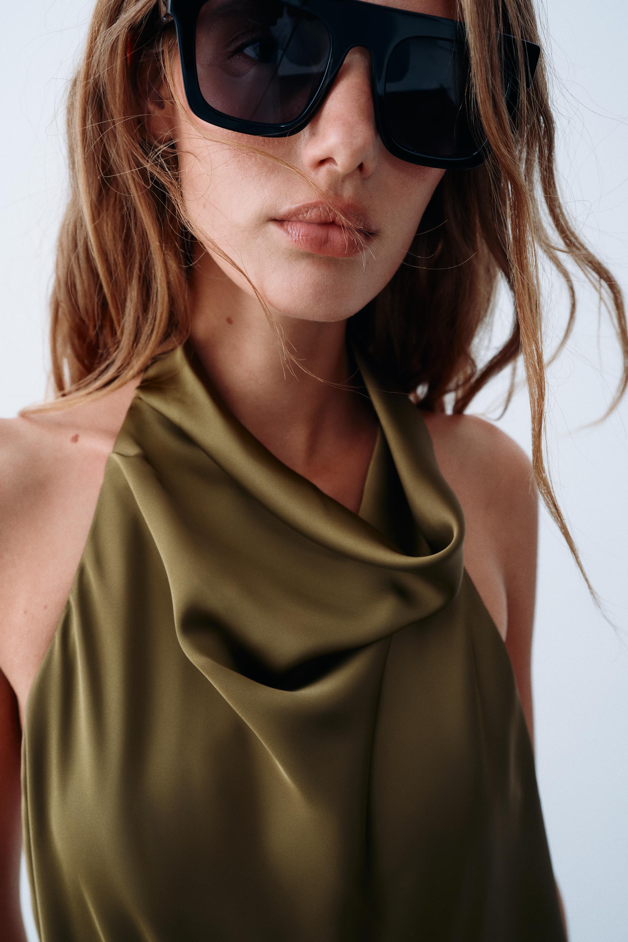 Zara Saten yüzeyli halter tulum görsel 4