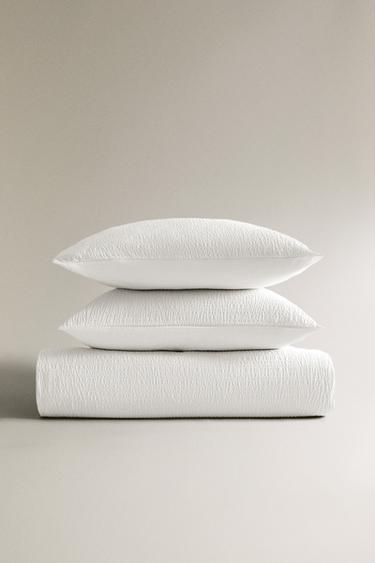 TEXTURED DUVET COVER - Oyster-white by Zara - Image 5