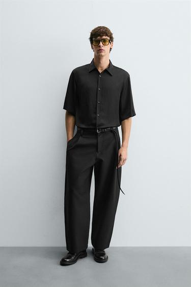 FLOWING REGULAR FIT SHIRT - Black by Zara - Image 0