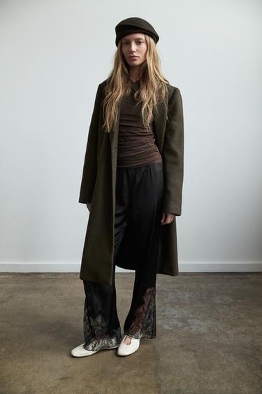 SOFT BASIC COAT - brown vigore by Zara