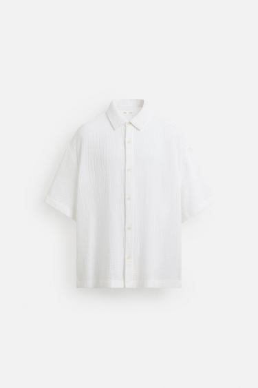 CREASED-EFFECT SHIRT - White by Zara - Image 6