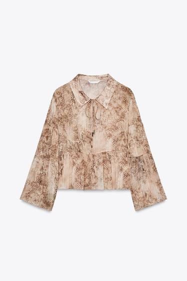 PRINTED SHIRT WITH METALLIC THREAD - Snake by Zara - Image 0
