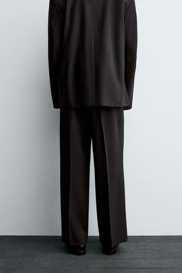 PANTALON DE COSTUME À PLIS - Noir de Zara - Image 2