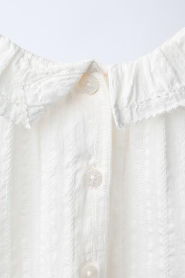 BRODERIE ANGLAISE BODYSUIT - Ecru by Zara - Image 3
