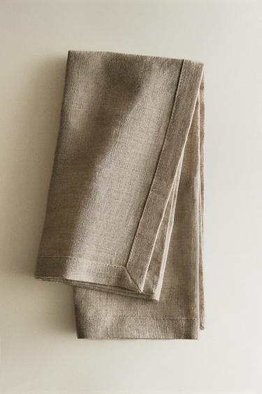 LINEN NAPKIN - Light beige by Zara