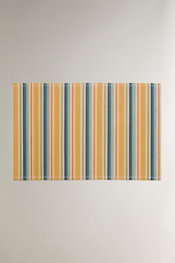 Zara STRIPED BAMBOO PLACEMAT - Yellow - Image 0
