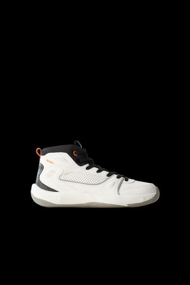 Zara SPORTY HIGH TOP SNEAKERS - White