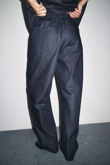 ZW COLLECTION DENIM JOGGERS - Blue by Zara - Image 4