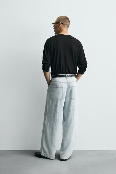 JEAN LÉGER AMPLE À JAMBES LARGES - Bleu clair de Zara - Image 2