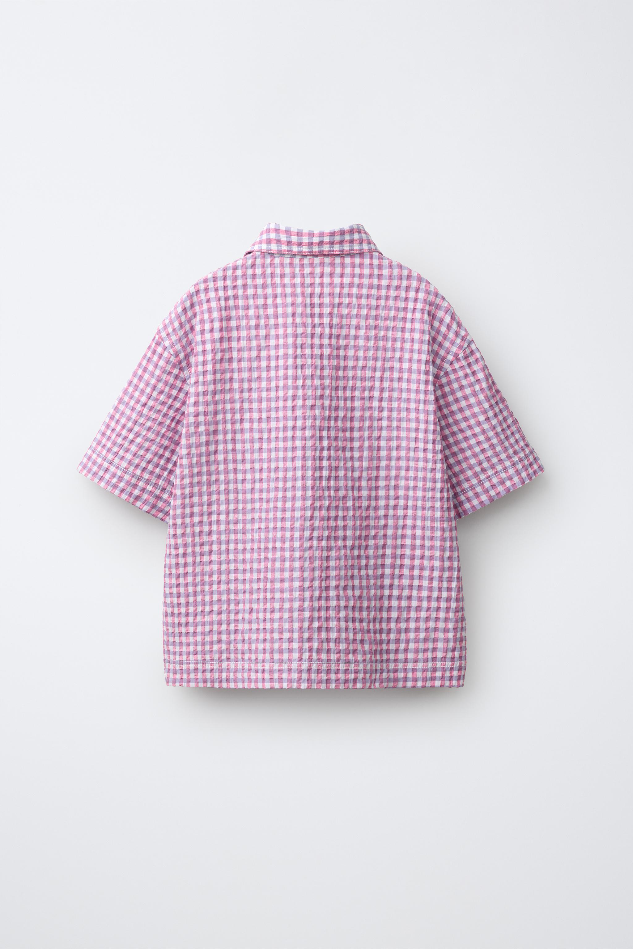 CHEMISE À CARREAUX EFFET FROISSÉ