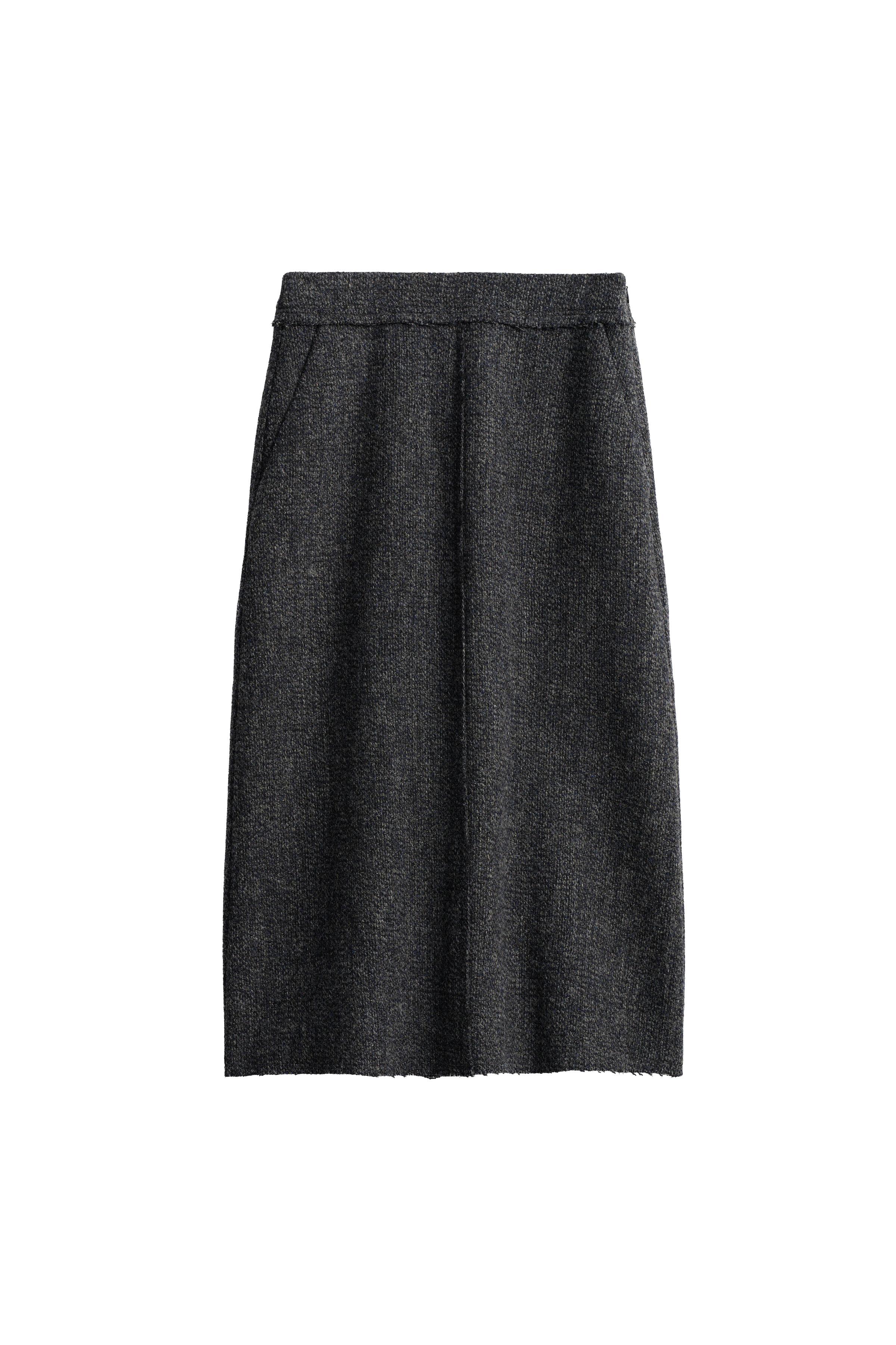 LIMITED EDITION 100% WOOL MIDI SKIRT