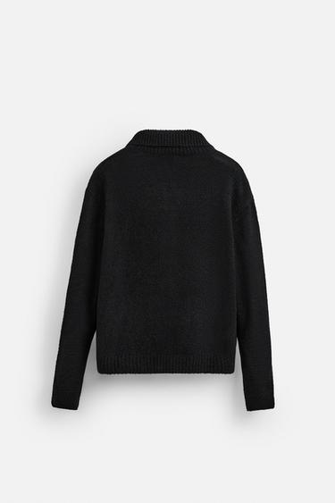 ZIP-UP CARDIGAN - Black by Zara - Image 7