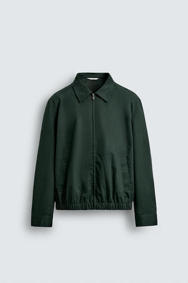 ג'קט כותנה קליל - ירוק של Zara