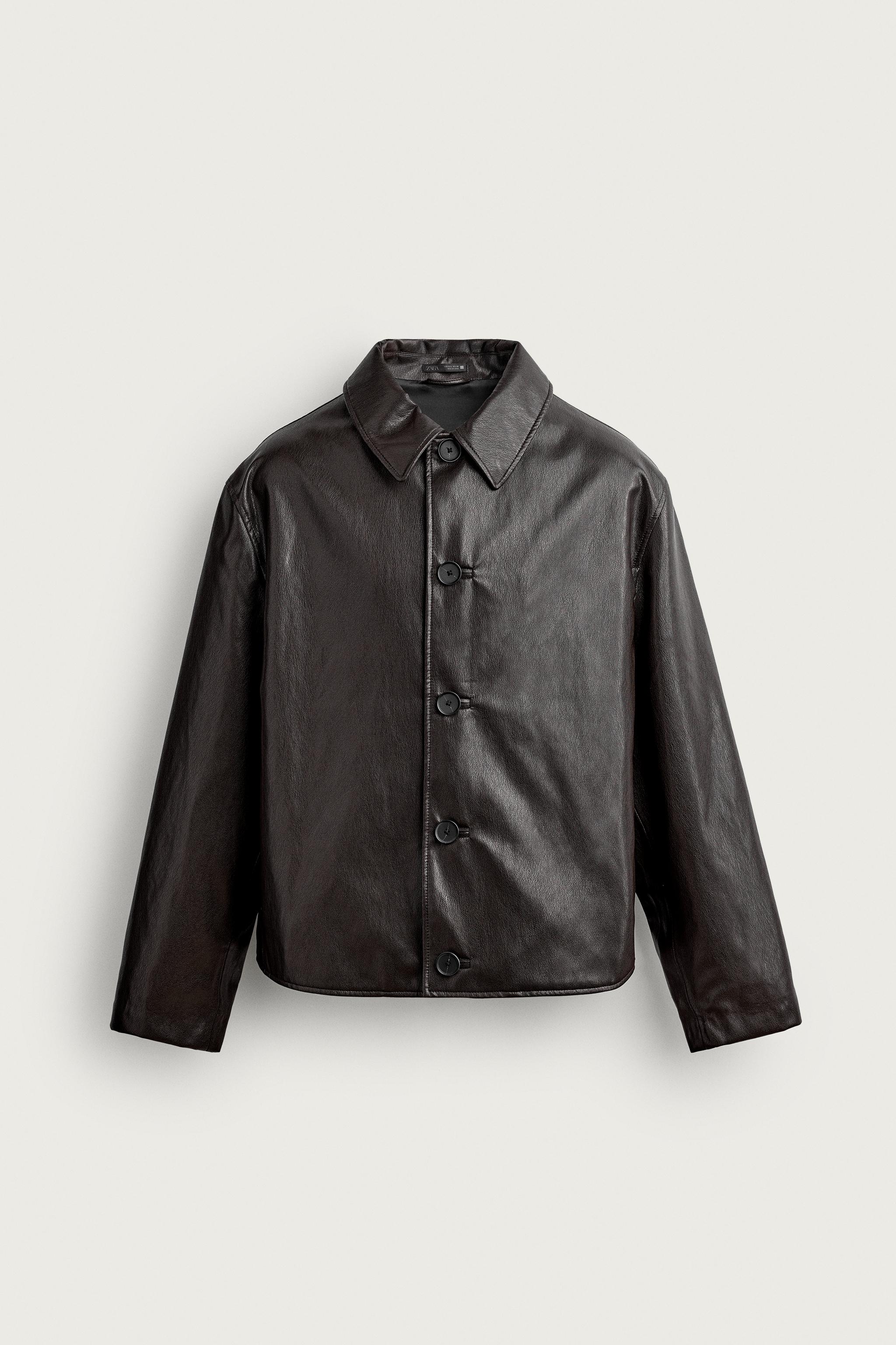 SOBRECAMISA BOXY FIT EFECTO PIEL