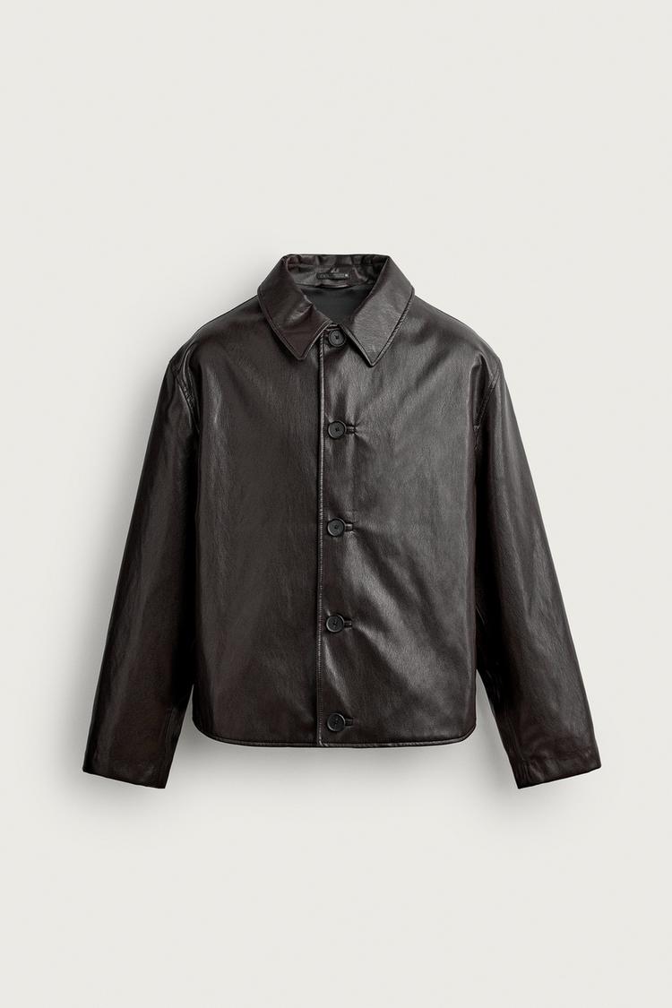 Sobrecamisa boxy fit efecto piel
