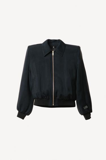 SHOULDER PAD BOMBER JACKET WILLY CHAVARRIA X ZARA - Navy blue by Zara