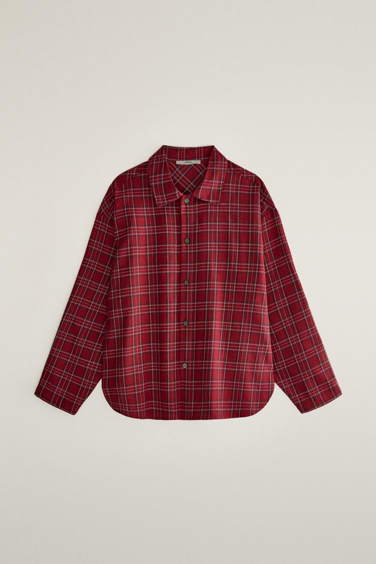 MEN'S CHRISTMAS CHECK FLANNEL SET OF PYJAMAS (SET OF 2) — Red