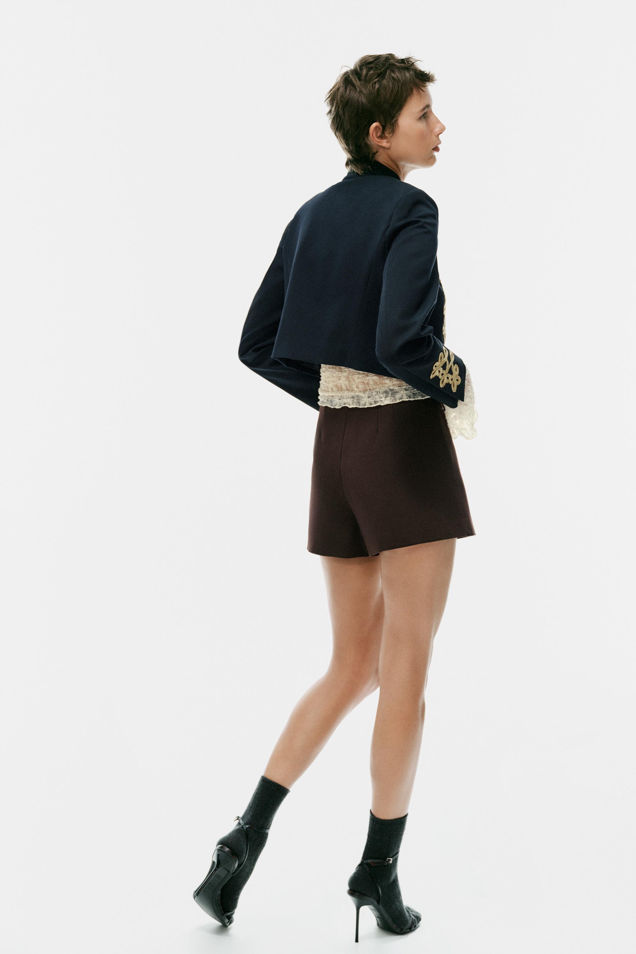 SHORT TAILLE HAUTE À POIS
