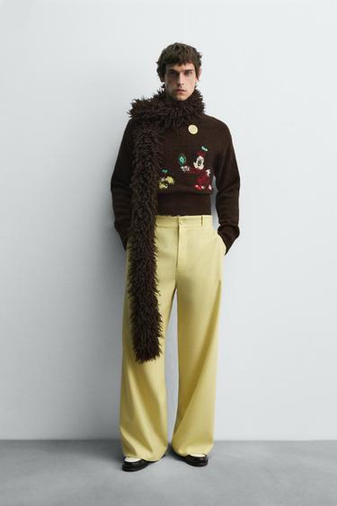 Zara HARRY LAMBERT FOR ZARA X DISNEY 寬鬆版型長褲 - 黃色 - 圖片 0
