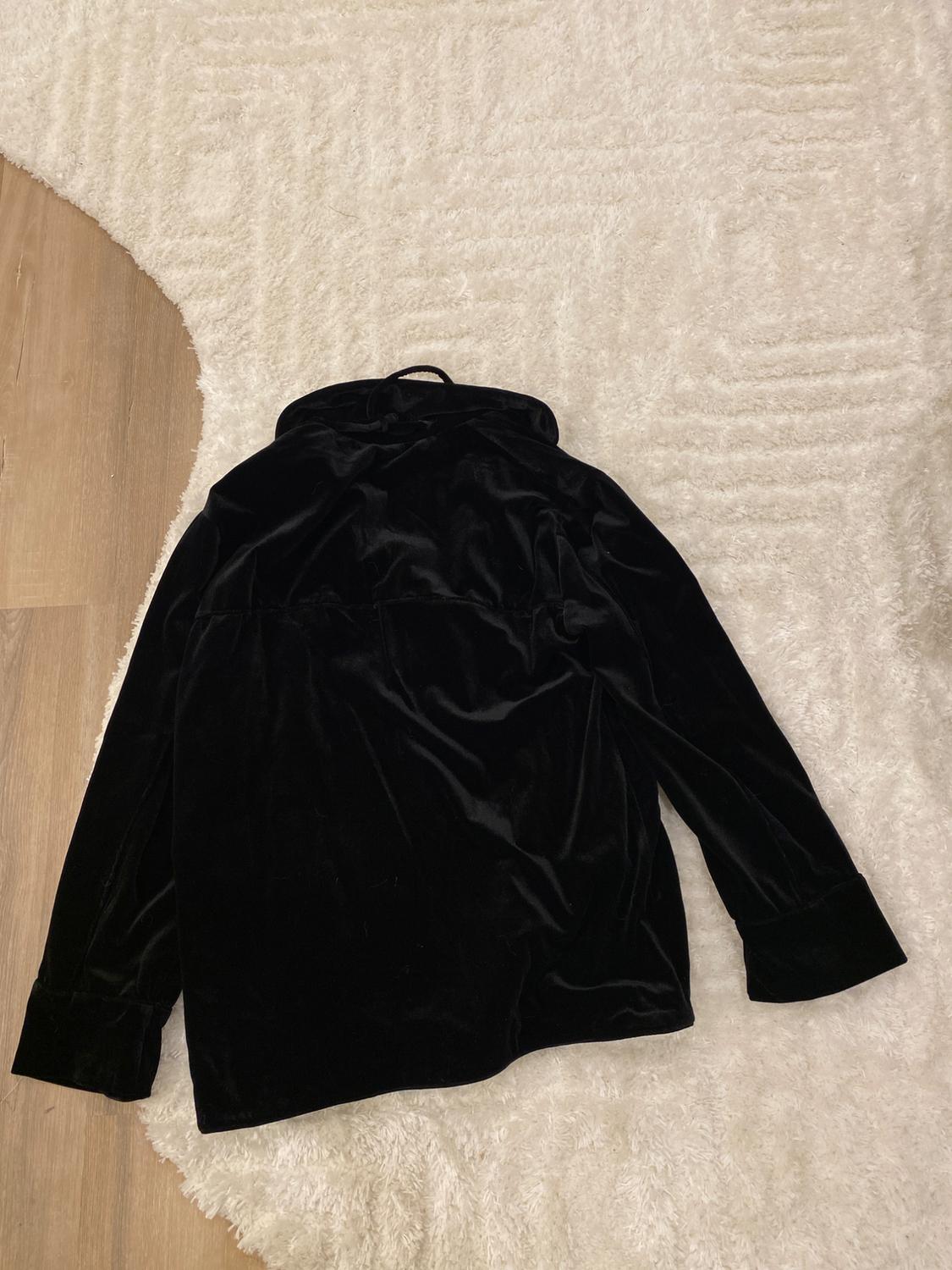 FLORAL CHOKER VELVET BLAZER - Image 4