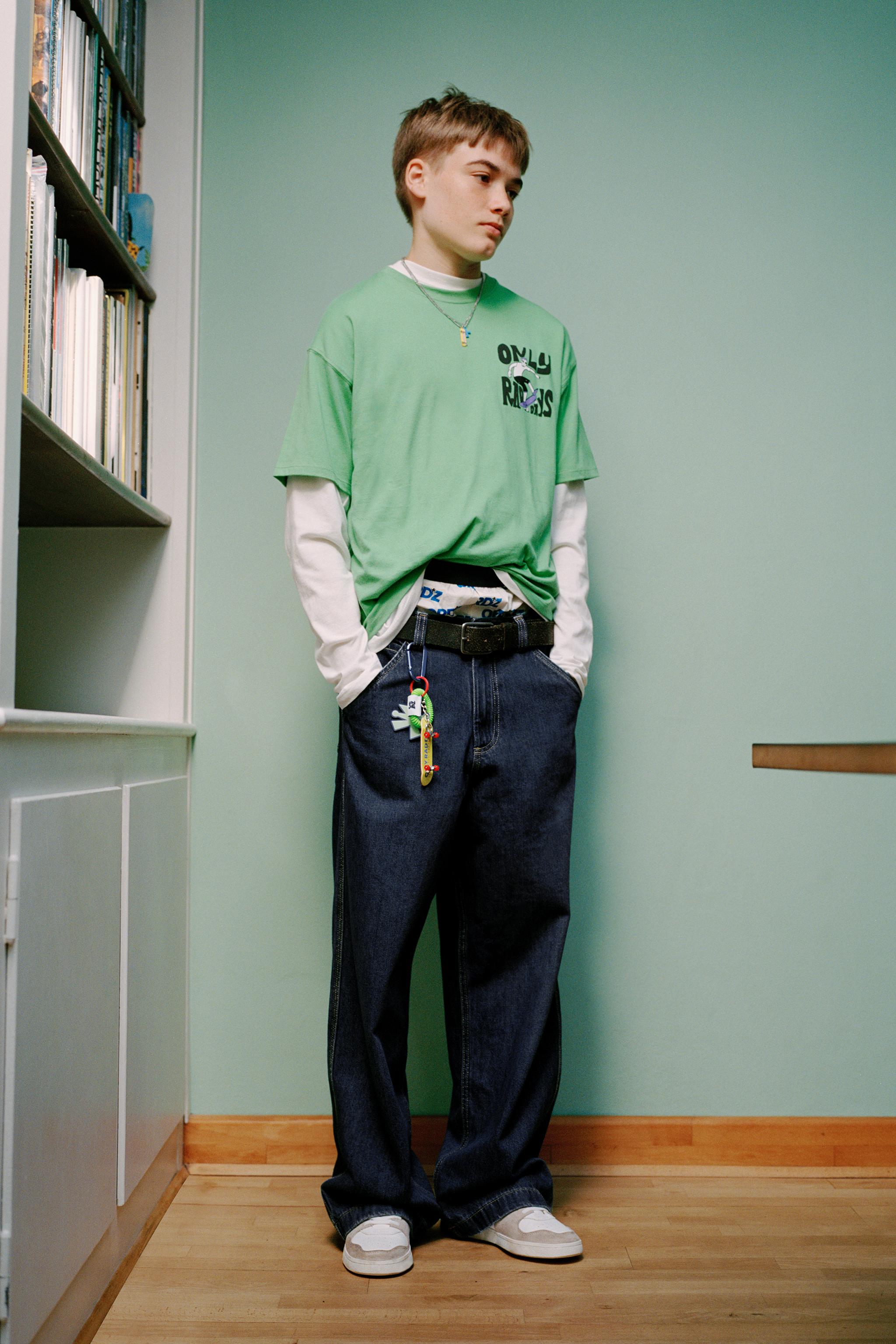 SKATER PRINT T-SHIRT - Green | ZARA Canada SKATER PRINT T-SHIRT - Green | ZARA Canada