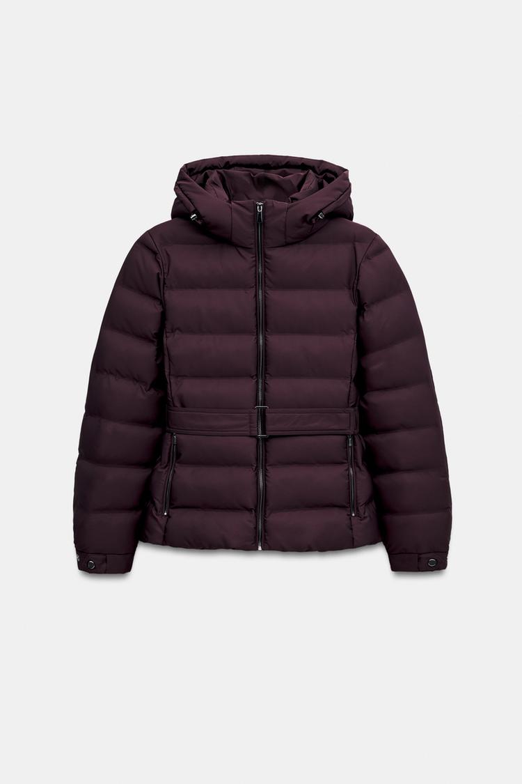 WATER-REPELLENT WINDPROOF PADDED ANORAK WITH HOODIE