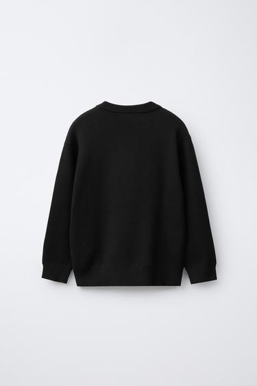 PLAIN KNIT JUMPER - Black by Zara - Image 1