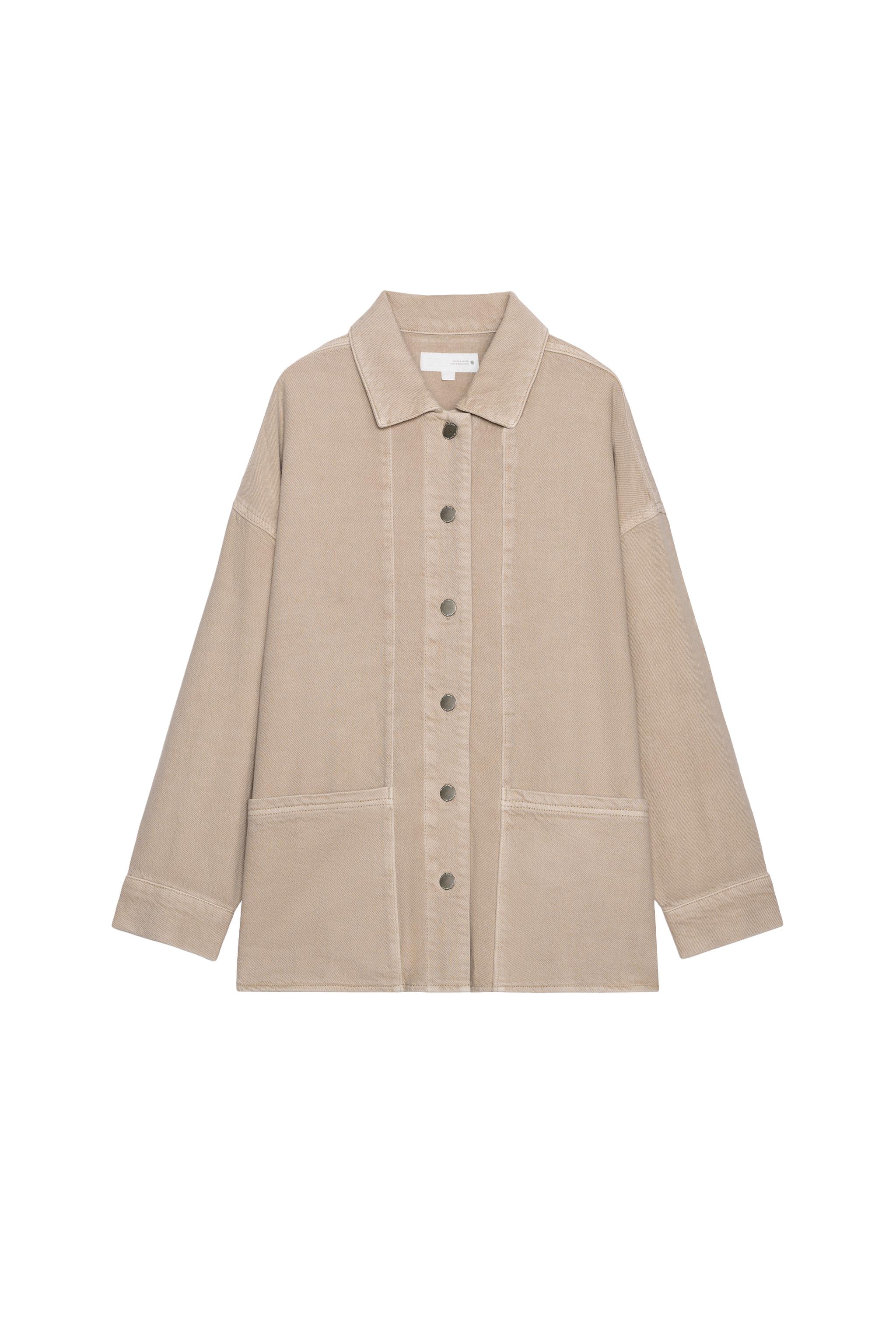 CAMISA AMPLA COM BOLSOS ZW COLLECTION - Bege | ZARA Brasil