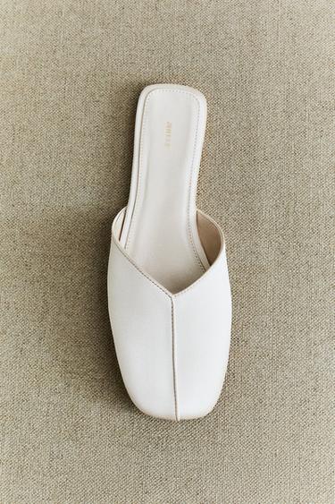 SATEEN MULE SLIPPERS WITH TRIM DETAIL - 1-870 by Zara