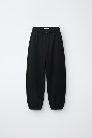 BALLOON PLUSH TROUSERS - Black by Zara