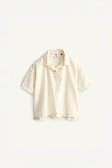 CHEMISE SURPIQÛRES CONTRASTANTES ÉDITION LIMITÉE - Blanc cassé de Zara