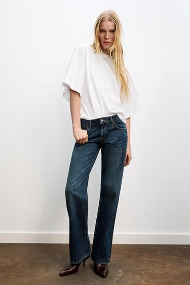 JEANS TRF WIDE LEG TIRO BAJO - Marino de Zara