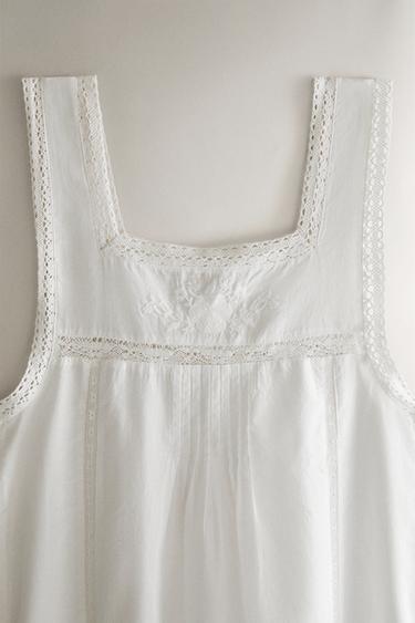 LONG TOP WITH SIDE VENTS - White by Zara - Image 1