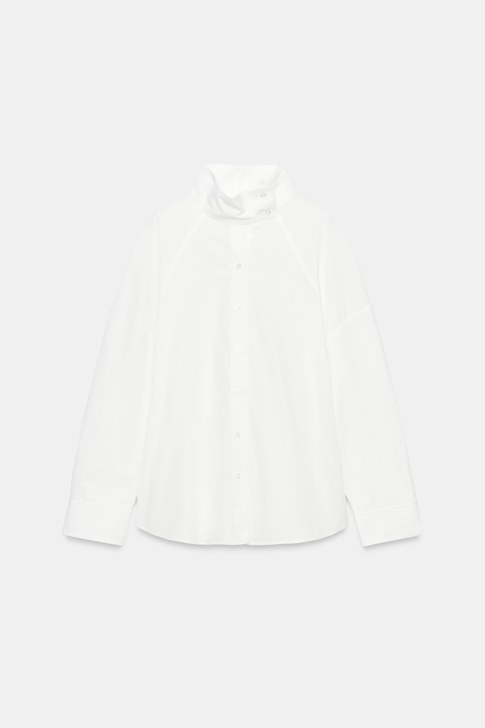 CHEMISE OVERSIZE COL MONTANT