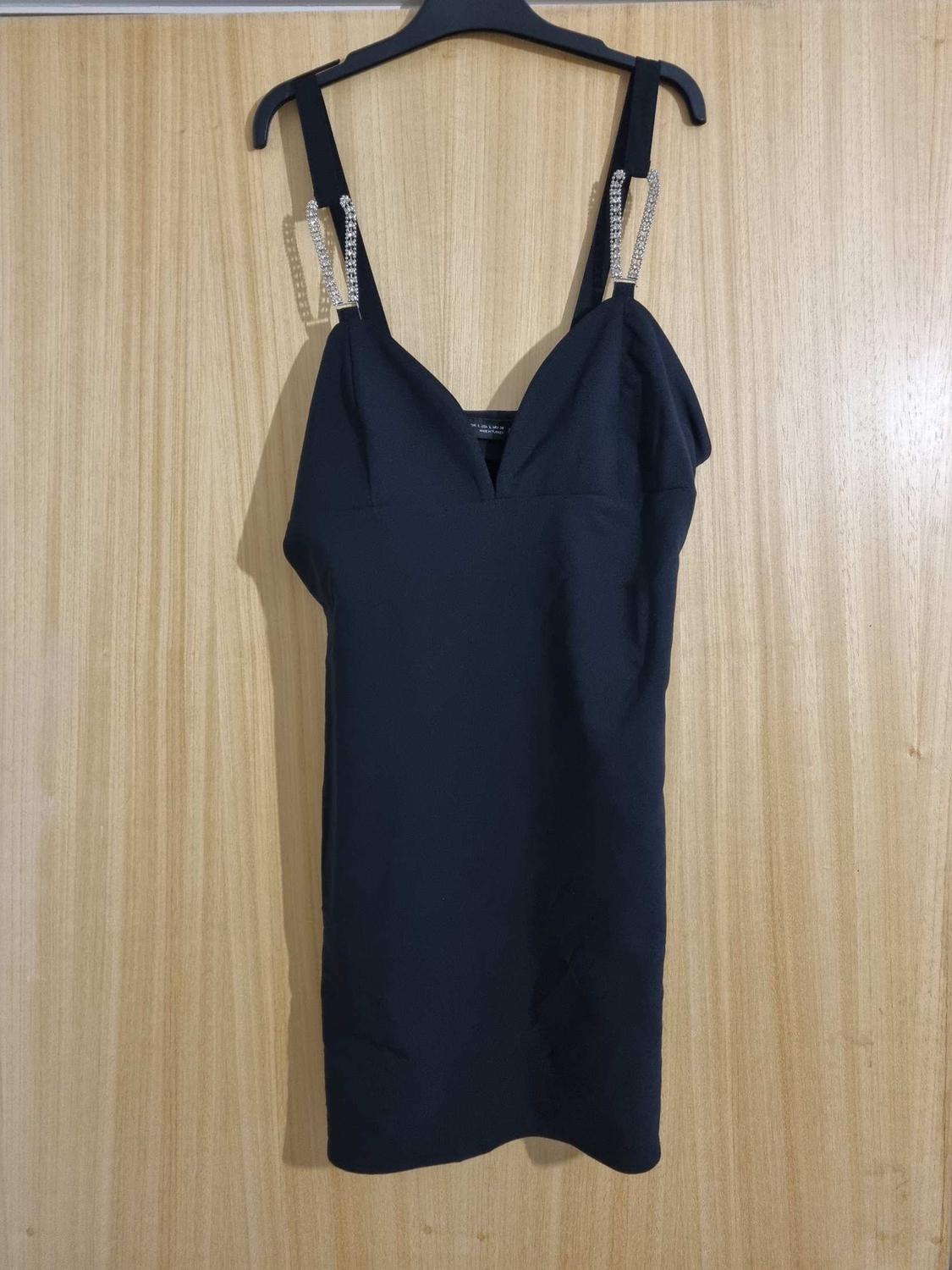 DRESS WITH RHINESTONE STRAPS