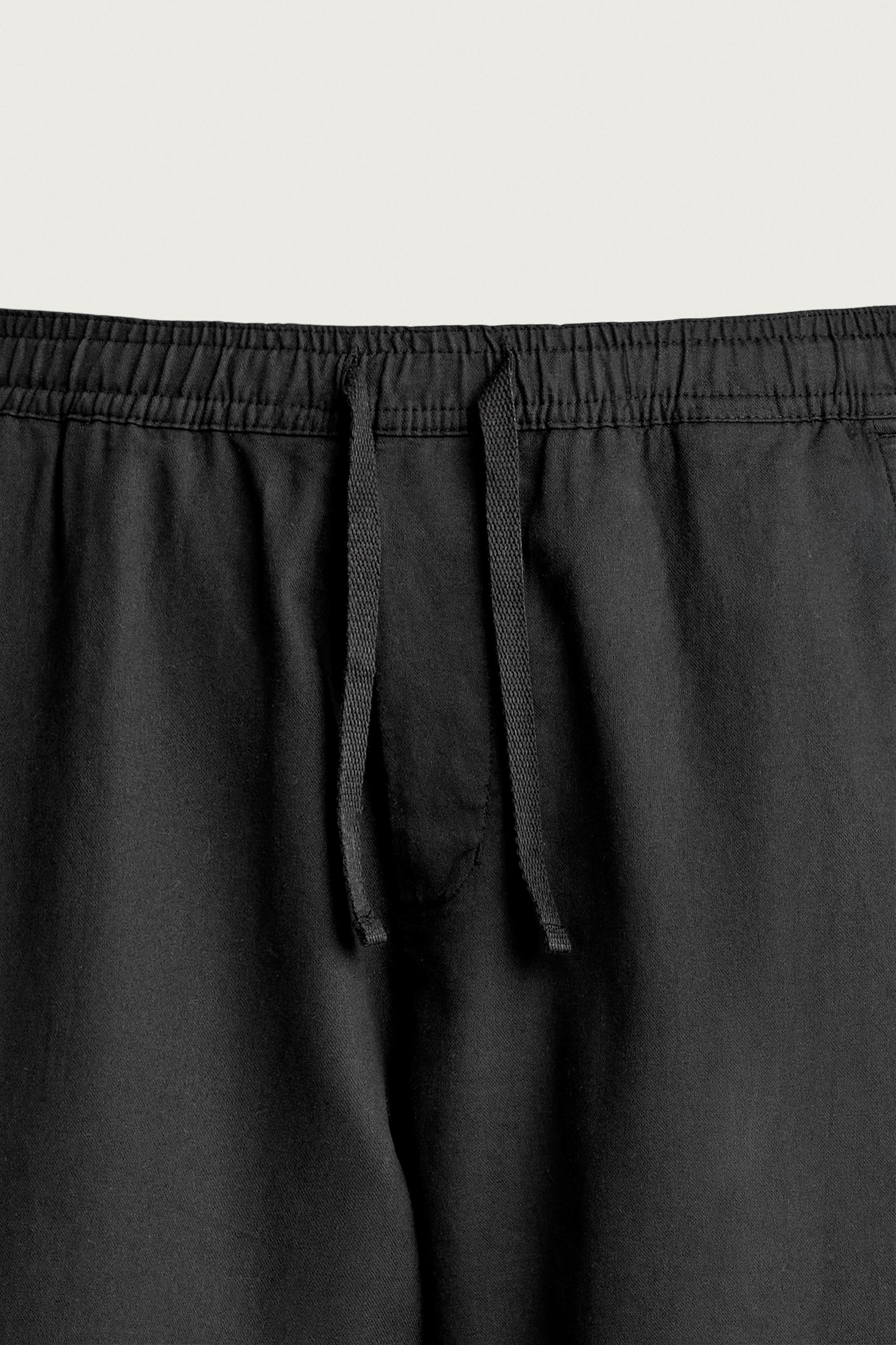Zara PAMUK KARIŞIMLI RELAXED FIT PANTOLON görsel 8