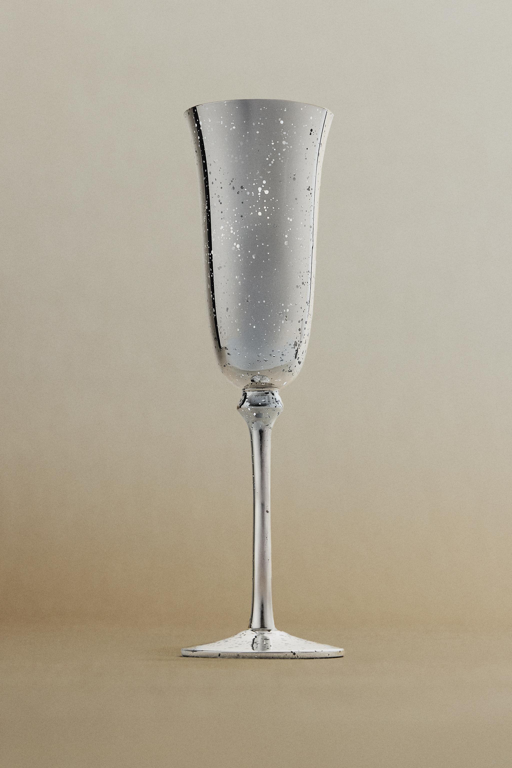 FLÛTE EN VERRE MERCURISÉ NOËL