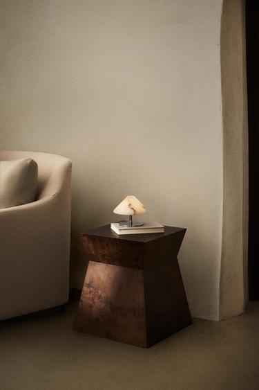 GEOMETRIC ROOT WOOD TABLE - Brown by Zara