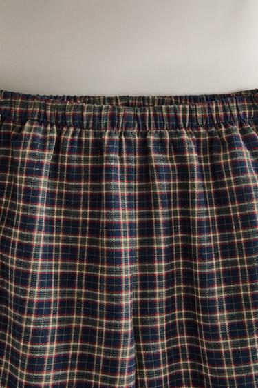 CHILDREN’S CHRISTMAS CHECK FLANNEL PYJAMA SET (SET OF 2) - red/navy by Zara - Image 4