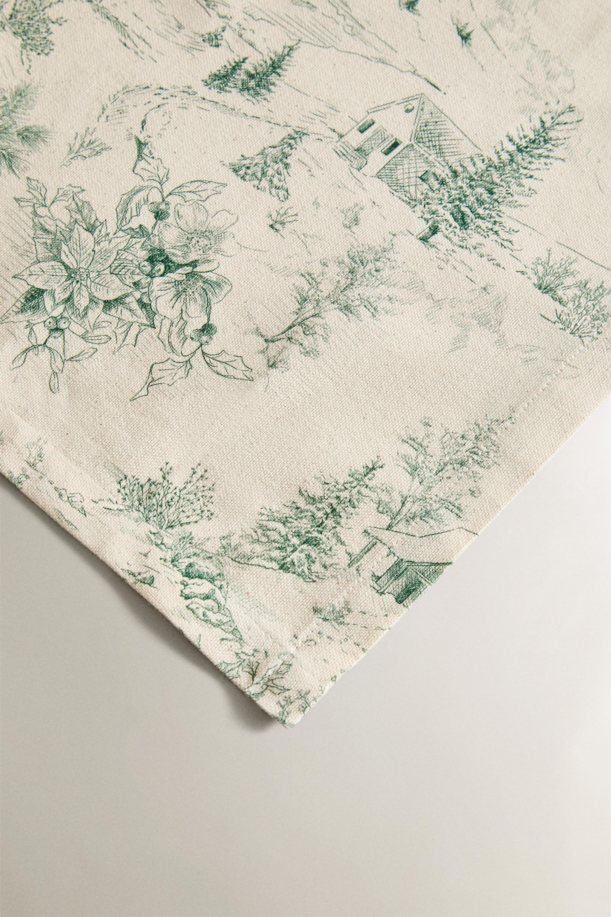 TOILE DE JOUY CHRISTMAS COTTON TABLECLOTH