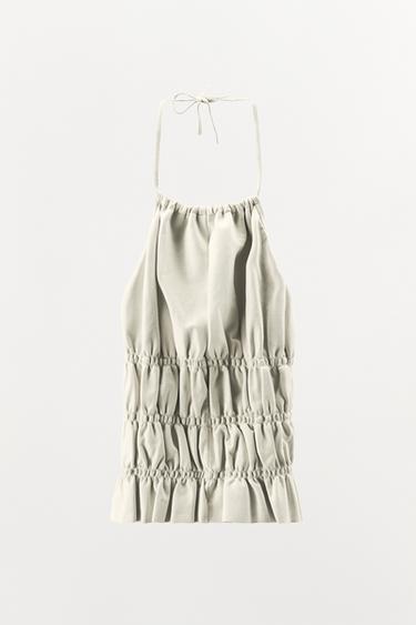 TOP HALTER 100 % CUIR ÉDITION LIMITÉE - Iceberg de Zara - Image 5