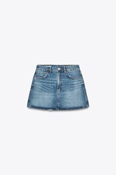 TRF DENIM MINI SKIRT - Blue by Zara - Image 4