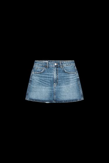 FALDA MINI DENIM TRF - Azul de Zara - Imagen 0