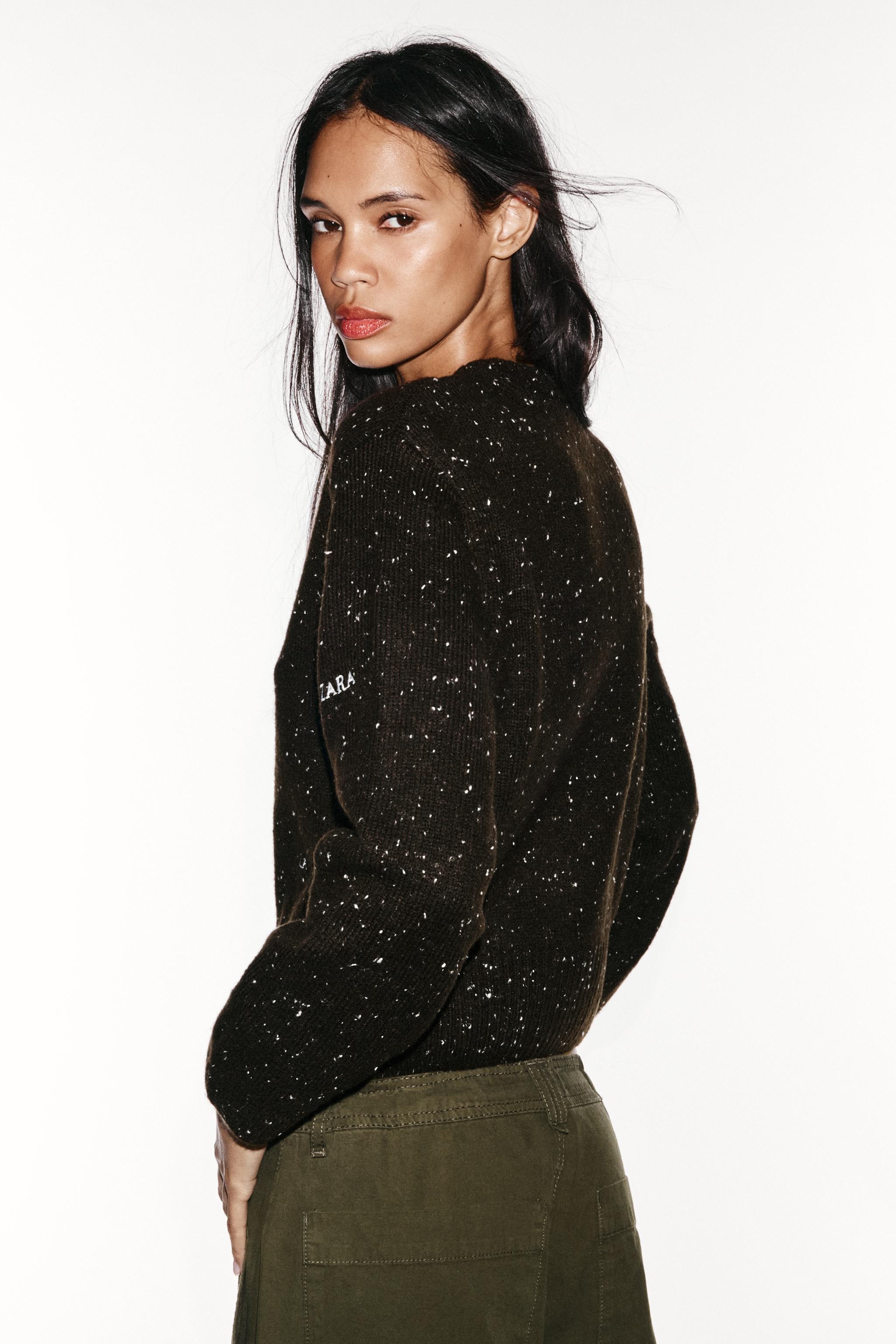 EMBROIDERED LETTER KNIT SWEATER