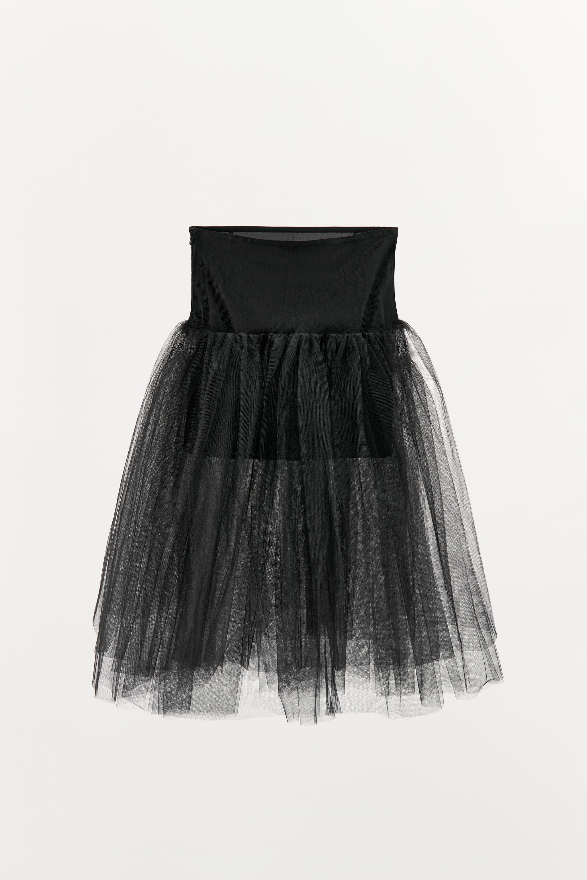 Jupe en tulle noir zara sale