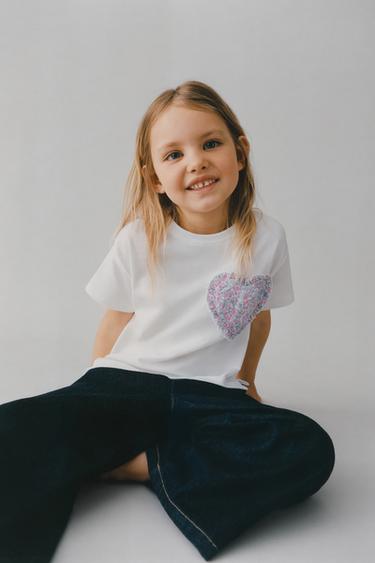 PRINTED HEART T-SHIRT - White by Zara
