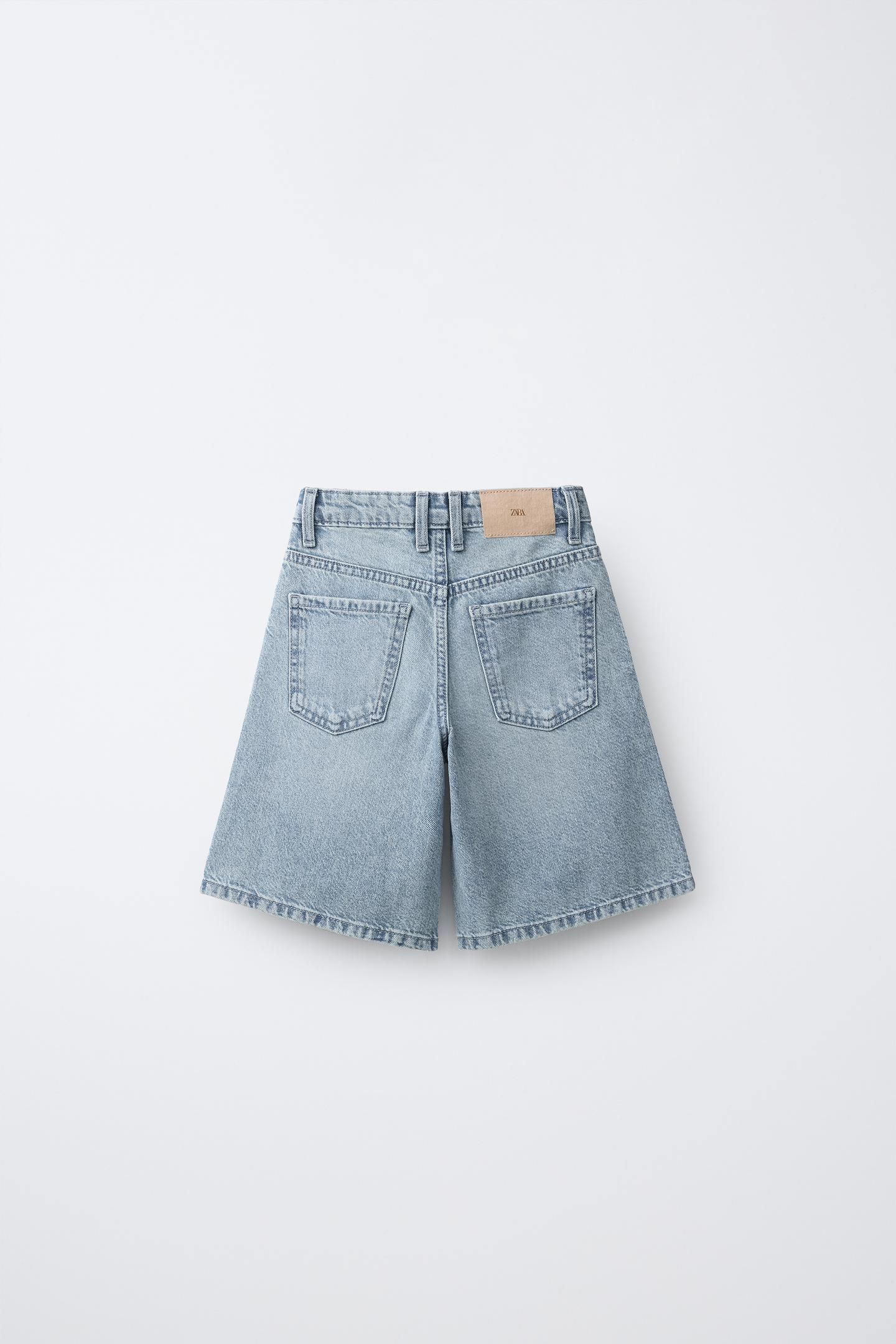 Детские шорты Zara Long Denim, цвет: Синий — фото 2