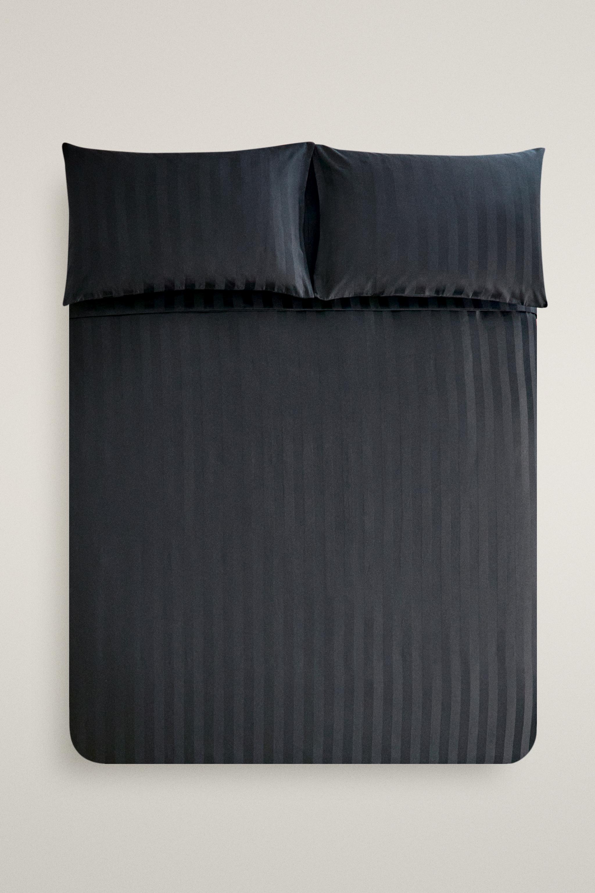 HOUSSE DE COUETTE SATIN RAYURES (500 FILS)