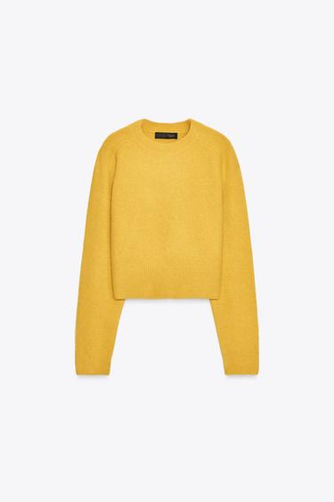 МЯГКИЙ ТРИКОТАЖНЫЙ СВИТЕР — ЖЕЛТЫЙ от Zara