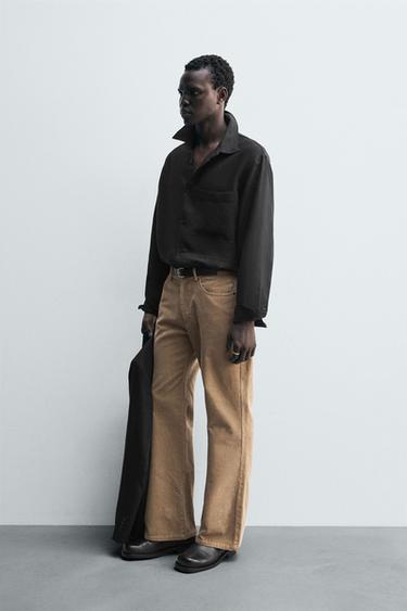 STRIPED FLOWING SHIRT - Black by Zara - Image 3